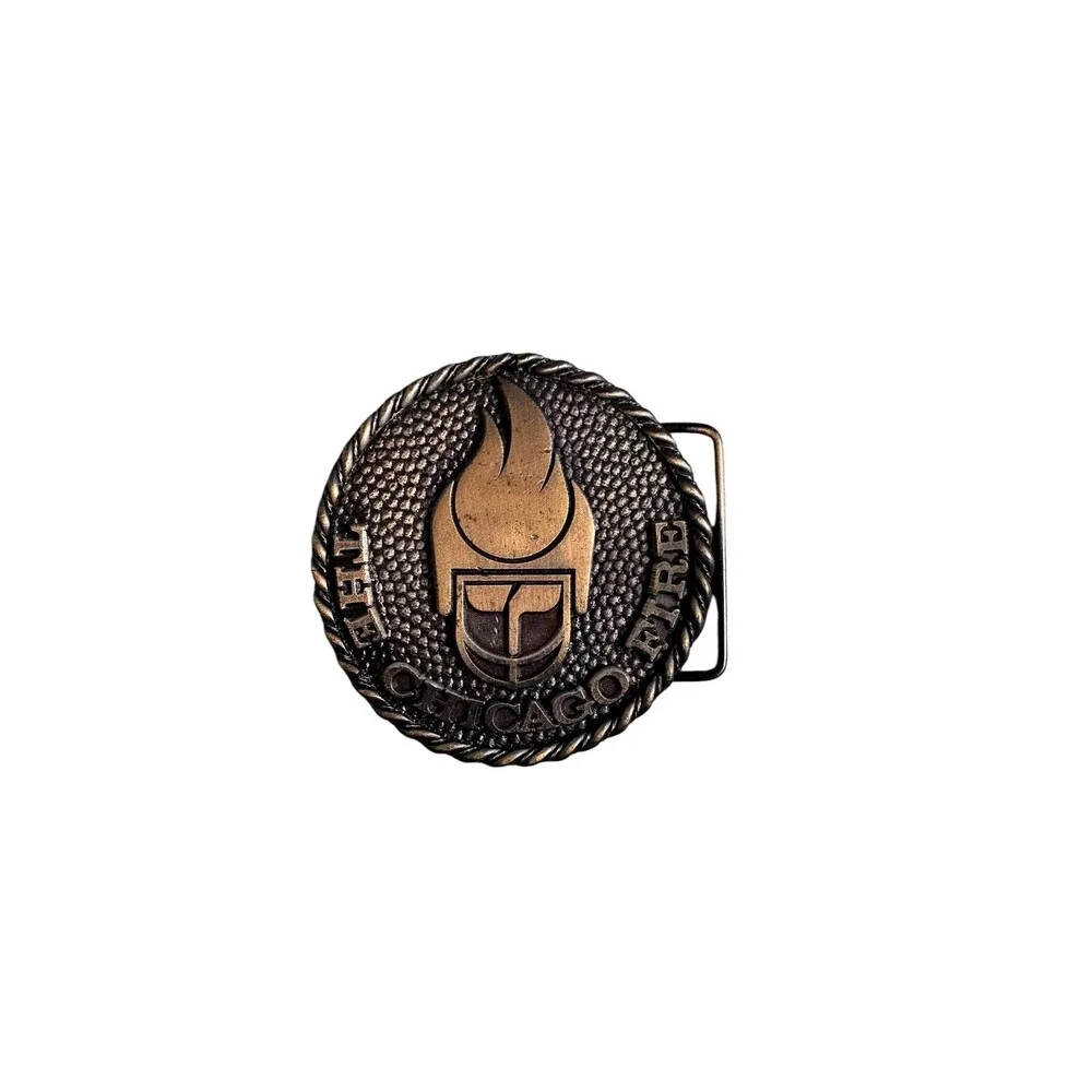 Vintage 1974 Chicago Fire Belt Buckle World Football League WFL Defunct